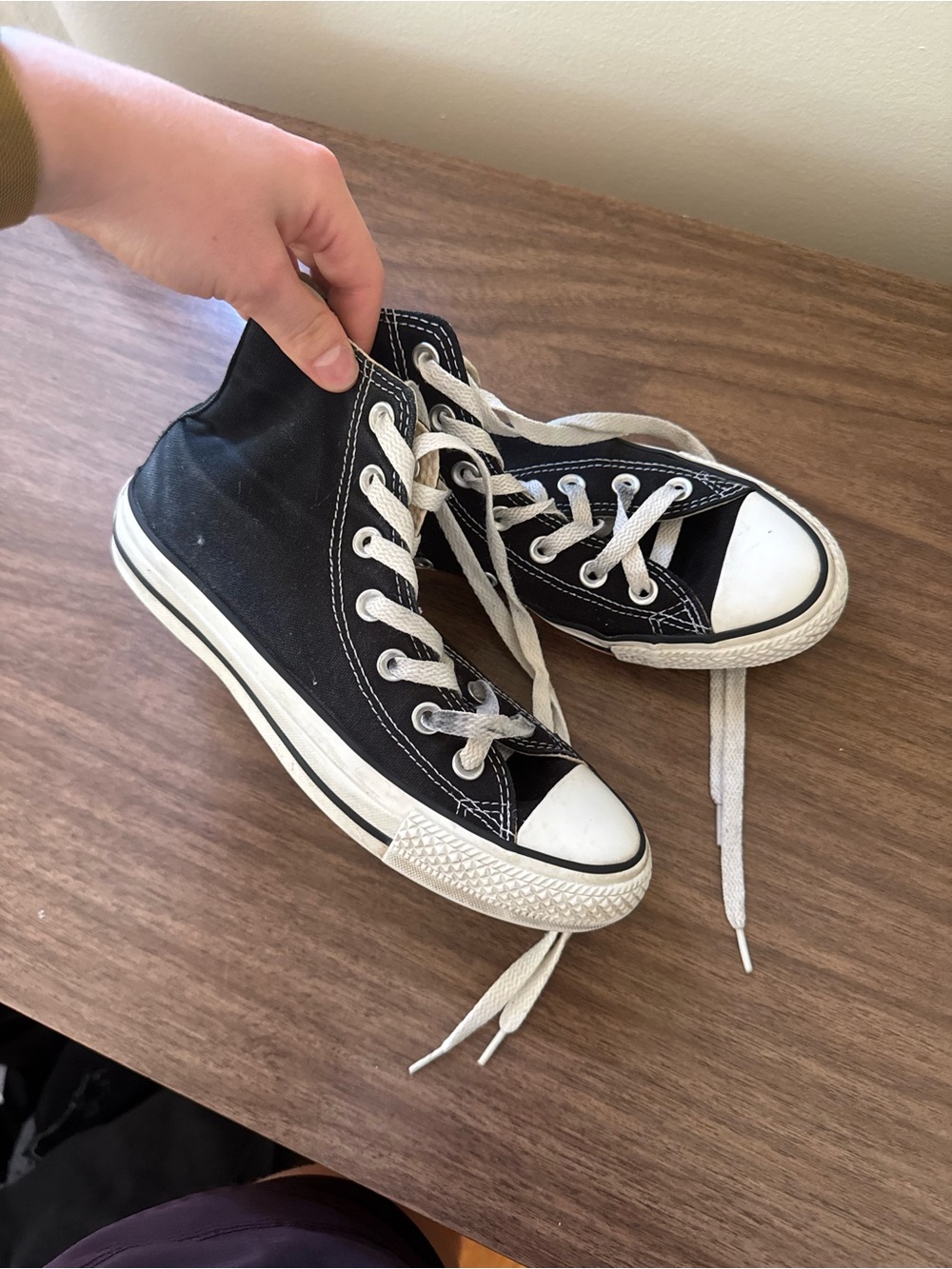 Converse Black High-Top Canvas Sneakers with White Accents